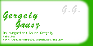 gergely gausz business card